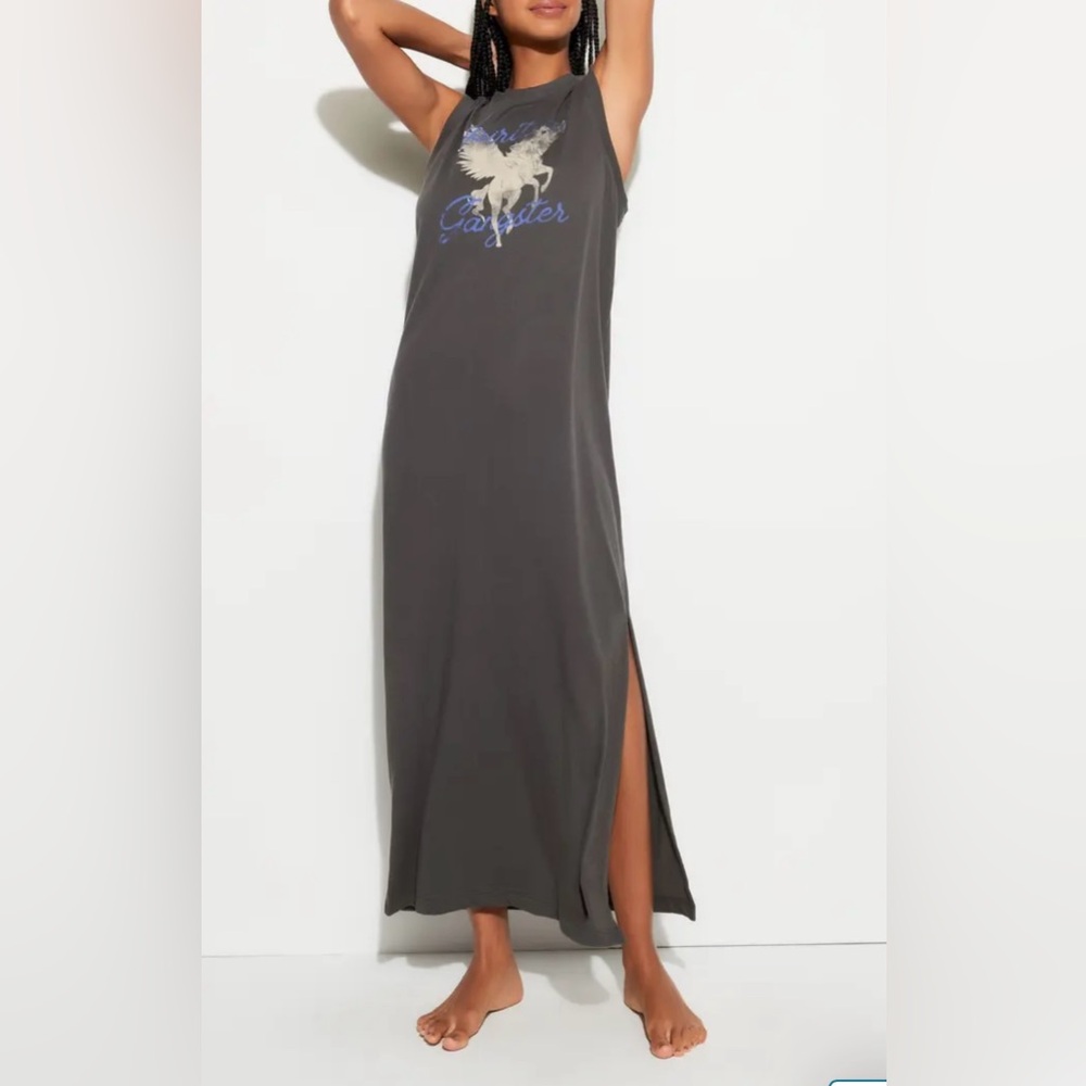 Pegasus Mulholland Sleeveless Cotton Jersey Maxi Dress NWT, L,